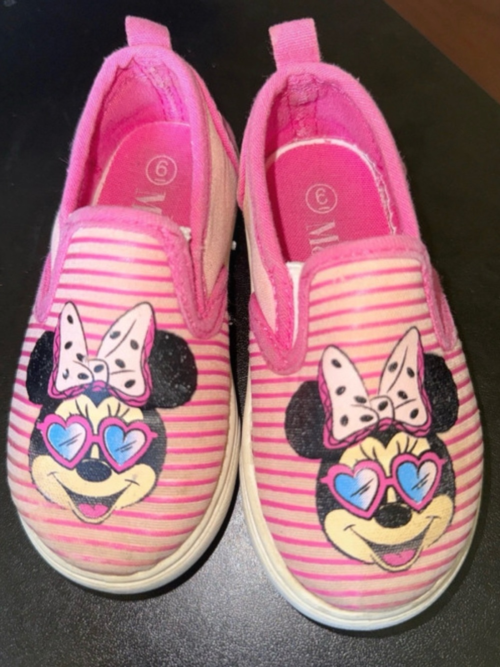 Girls' Pink Minnie Mouse Slip-On Sneakers
